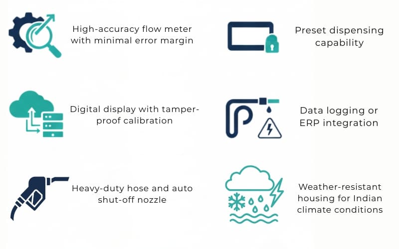 advanced diesel dispenser machine features for 2026 including digital display and precision fuel control